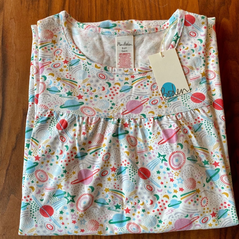 Boden’s Ivory & Pink Punch Cosmos nightgown.